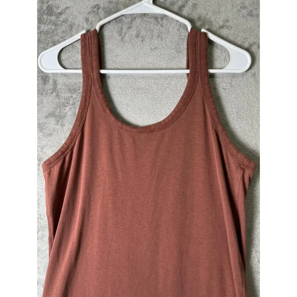 Lululemon Classic-Fit Cotton Blend Scoop Dress Ancient Copper Size 10 Sleeveless